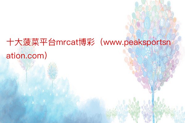 十大菠菜平台mrcat博彩（www.peaksportsnation.com）